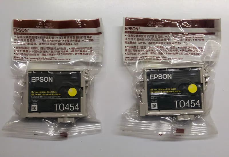 2 x Original Epson T0454 gelb C64 C66 C84 C86 CX3600 CX3650 CX6400 CX6600