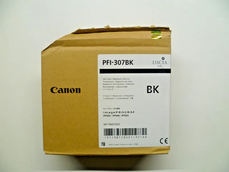 Original Canon PFI-307BK schwarz DATUM 11/2018