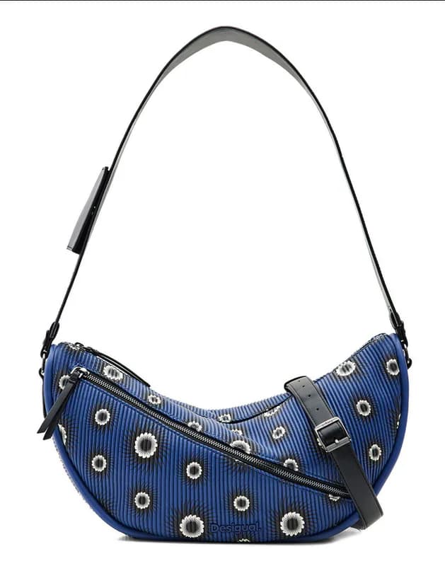 Desigual Umhängetasche Blau Blumenmuster Damen Tasche 23WAXP85