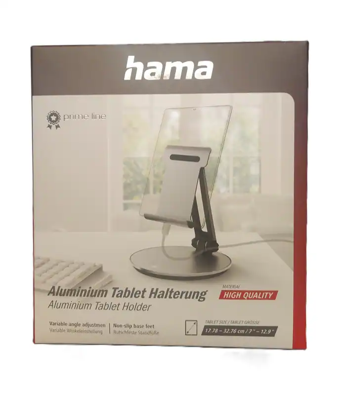 Sehr hochwertige Halterung HAMA Aluminium für Tablets / Handy bis 13" 33cm