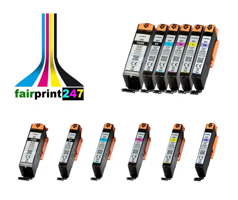 Original Canon für PIXMA TS8252 TS8350 TS8351 Setup 5er/6er Set - mit FotoBlau
