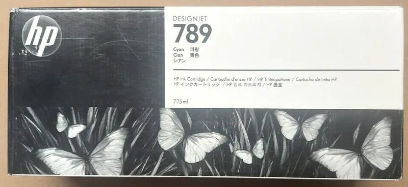 Original HP 789 cyan DesignJet L25500 25500 775ml CH616A DATUM 12/2019