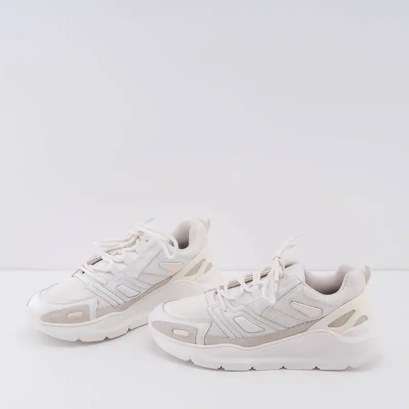 Sandro Paris Herren Sneaker White Leather Blend SHACH00196 Gr. 41
