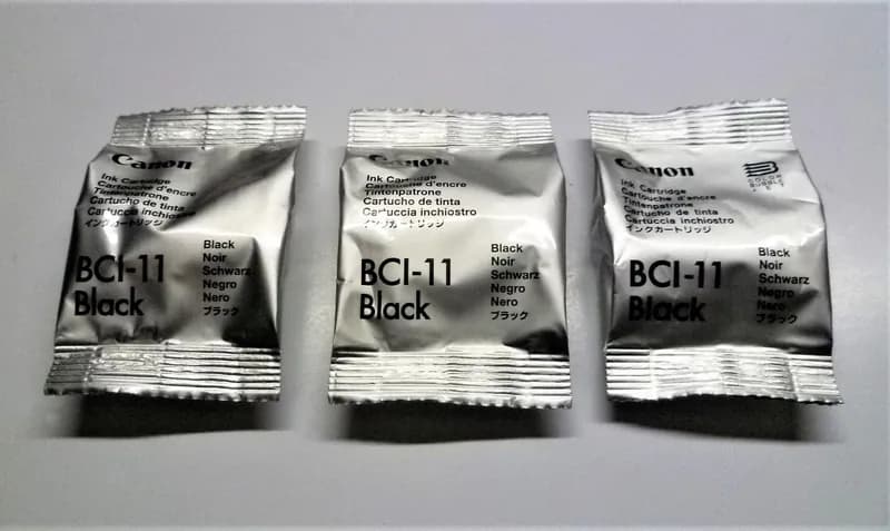 3 x Original Canon BCI-11BK BCI-11 BK schwarz BJC-50 BJC-70 BJC-80 BN700