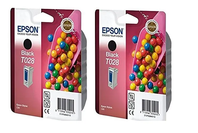 2 x Original Epson T028 schwarz Stylus Color C60 - o.V.