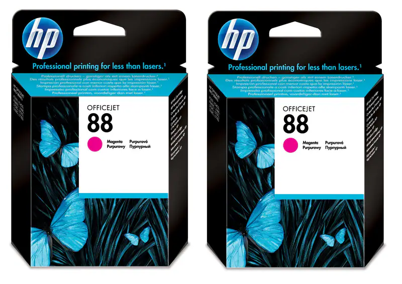 2 x Original HP 88 magenta Officejet Pro K550 K5400 K8600 L7480 L7580 L7590 o.V.
