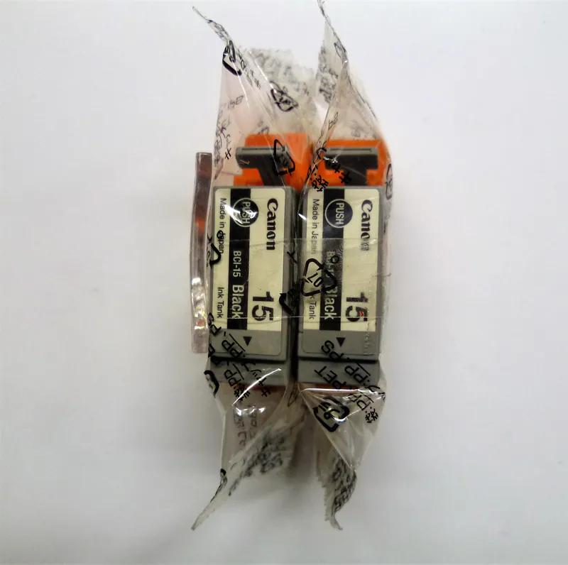 2 x Original Canon BCI-15 schwarz bk Pixma i70 i80 iP90 iP90v BCI-15BK -- o.V.