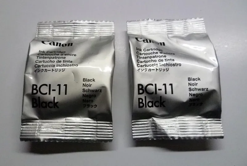 2 x Original Canon BCI-11BK BCI-11 BK BCI11BK schwarz BJC-50 BJC-70 BJC-80 BN700