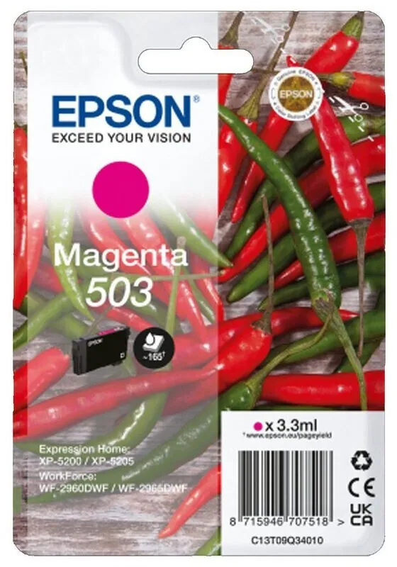 Original Epson 503 magenta XP-5200 XP-5205 WF-2960DWF WF-2965DWF DATUM 09/2025