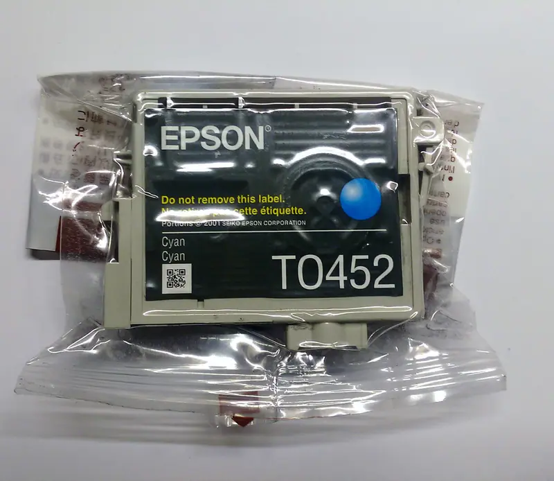 1 x Original Epson T0452 cyan C64 C66 C84 C86 CX3650 CX6400 Stylus