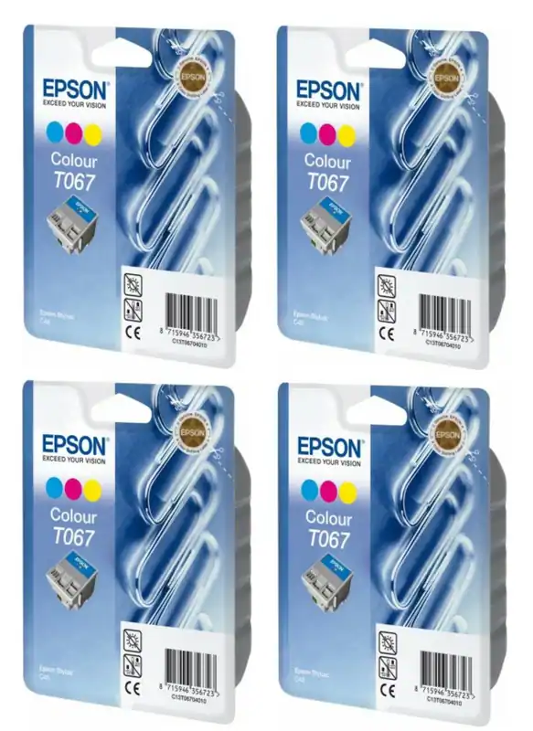 4 x Original Epson T067 color Stylus C48 - o.V.