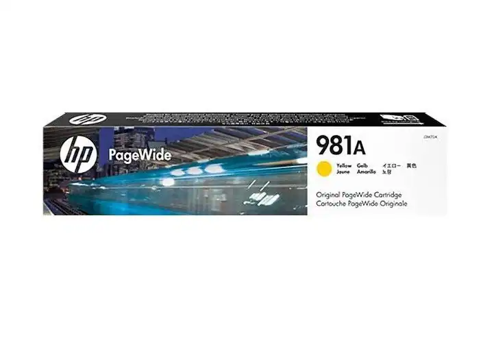 Original HP 981A gelb PageWide Enterprise 556 586 E58650 OVP DATUM 11/2025