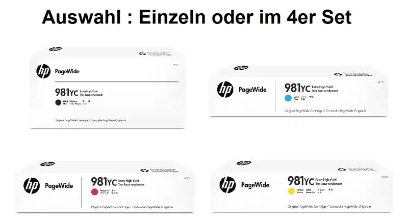 Original HP 981Y 981YC DATUM 2023-2027 Auswahl : Einzeln oder im Set,alle Farben