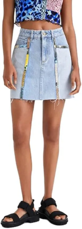 Desigual Damenrock Größe XS Slim Denimrock 22WWFDX0 UVP: 79,95 Euro