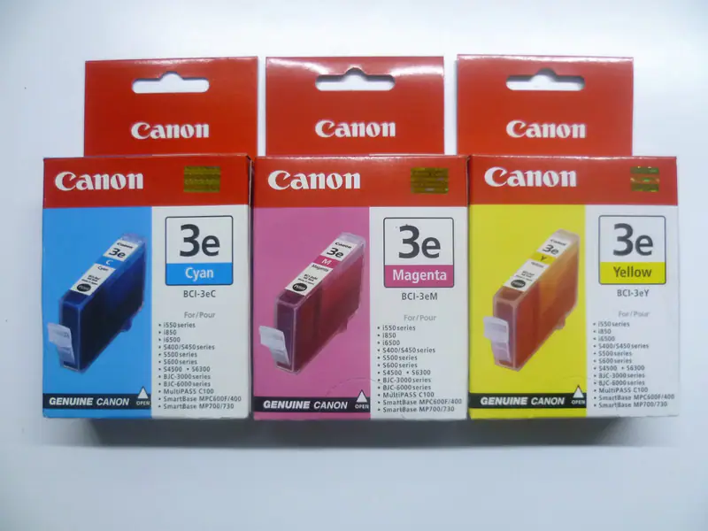 3 x Original Canon BCI-3 C M Y Set SmartBase MPC100 MPC400 MPC600F MPC700
