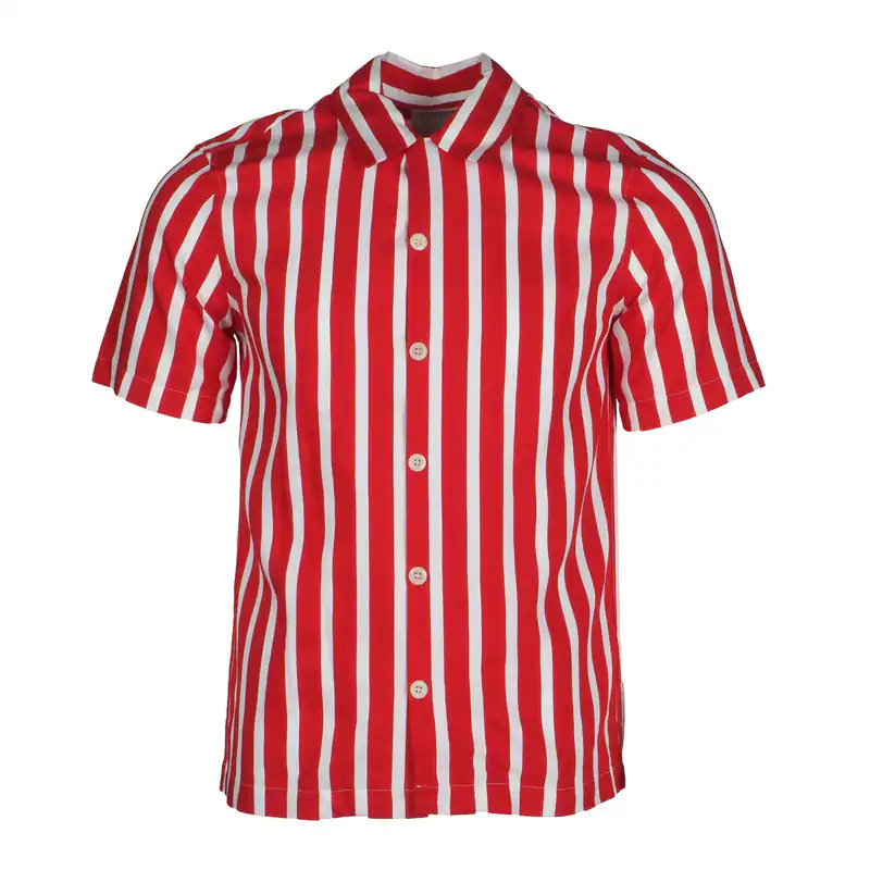 Sandro Paris Hemd Freizeithemd Gestreift Rot Gr. L Neu
