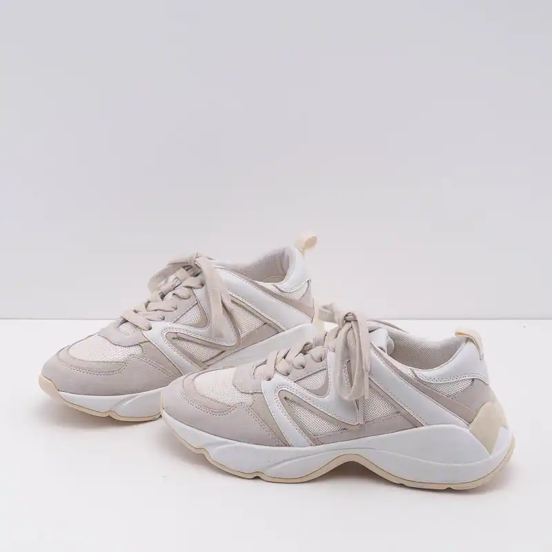 Maje Sneaker Beige Gr. 37 Damen Wildleder Turnschuhe Low-Top MFACH00318