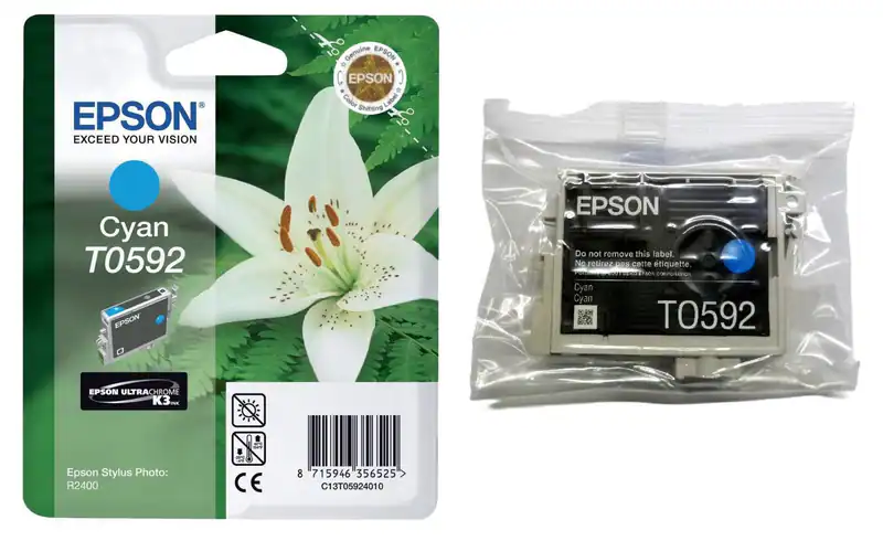 Original Epson T0592 cyan Lilie Stylus Foto Photo 2400 R2400 o.V.