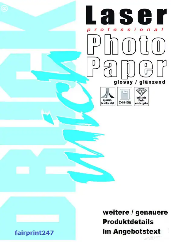 Fotopapier Druck Mich Laser Laserdrucker 50 Blatt A3 250g g/m² glossy 2-seitig