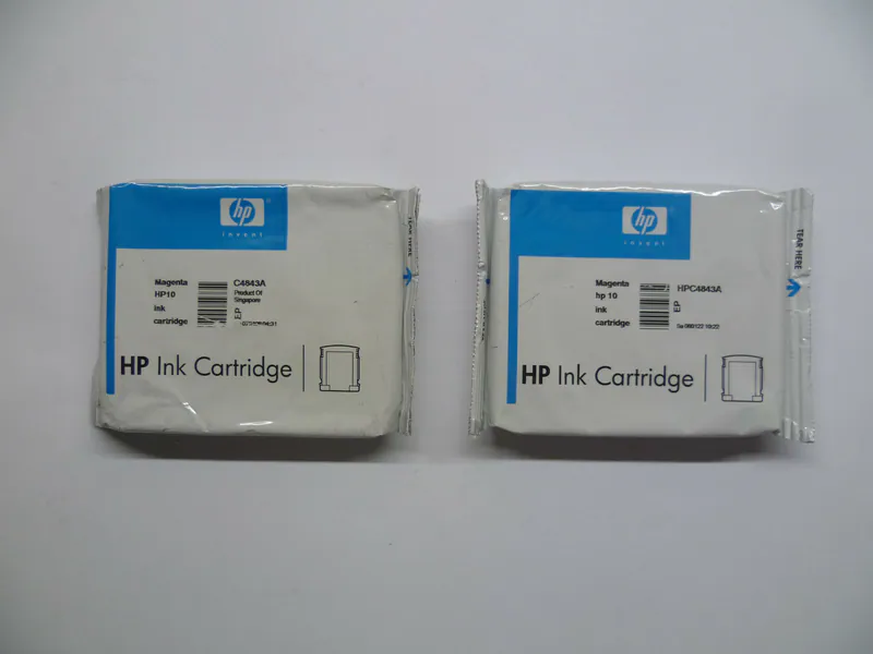 2 x original HP 10 je 2 x magenta C4843A 2000 2500 DesignJet ColorPro CAD/GA