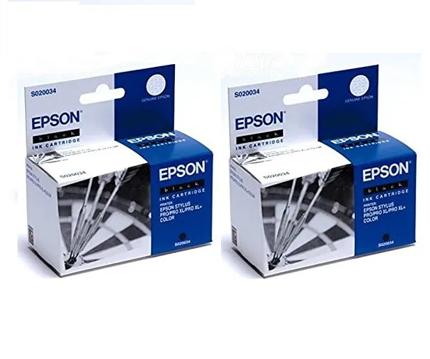 2 x Original Epson S020034 schwarz Stylus Pro XL XL+ Color - o.V.