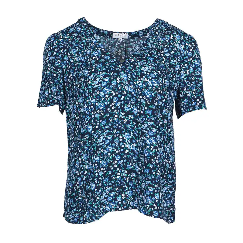 Claudie Pierlot Damen Bluse Multicolour V-Neck Floral Gr. 36 S FR 36
