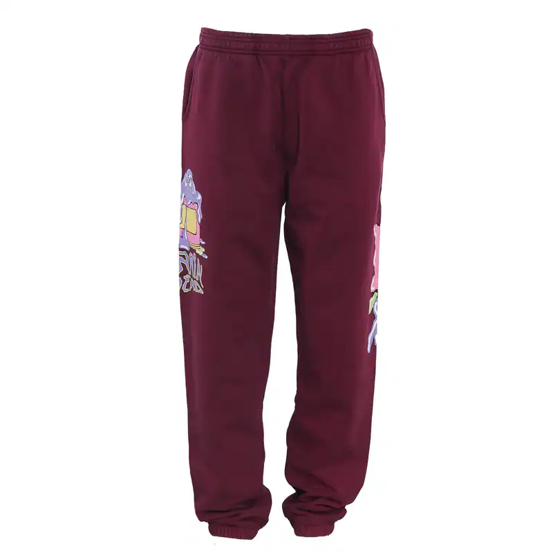 Brain Dead Hose Bordeaux Gr. L Herren Fleece Paintman Cotton Sweatpants Jogger