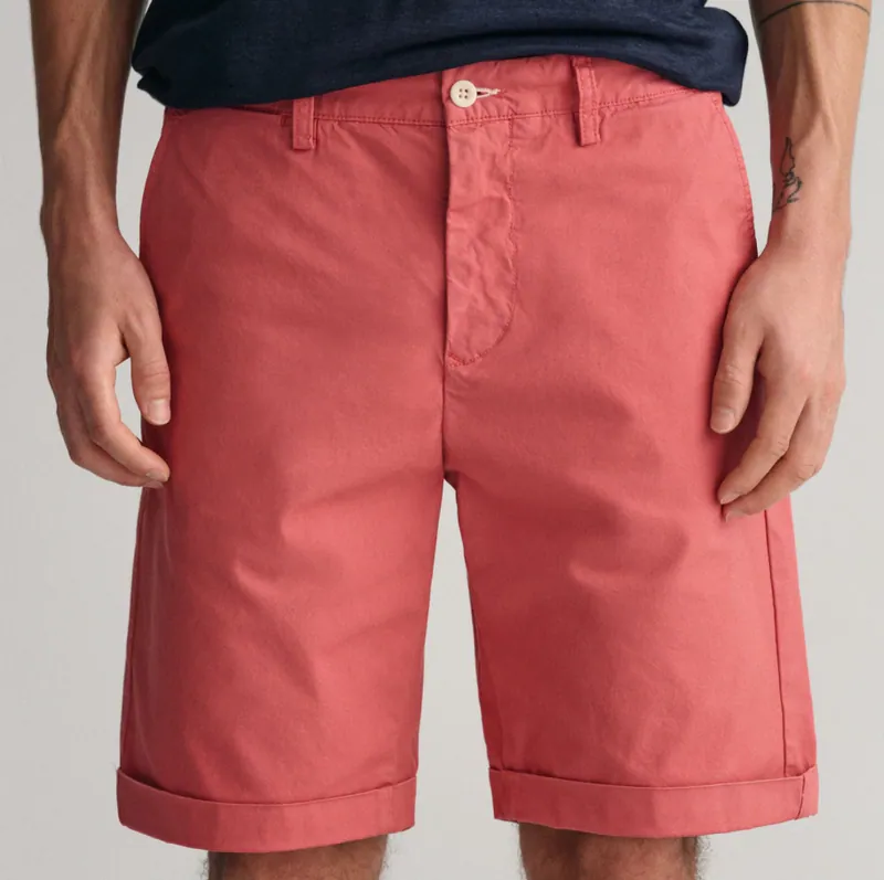 GANT Herren Shorts Regular Fit Pink Baumwolle Chino Stil Gr. W29 205043
