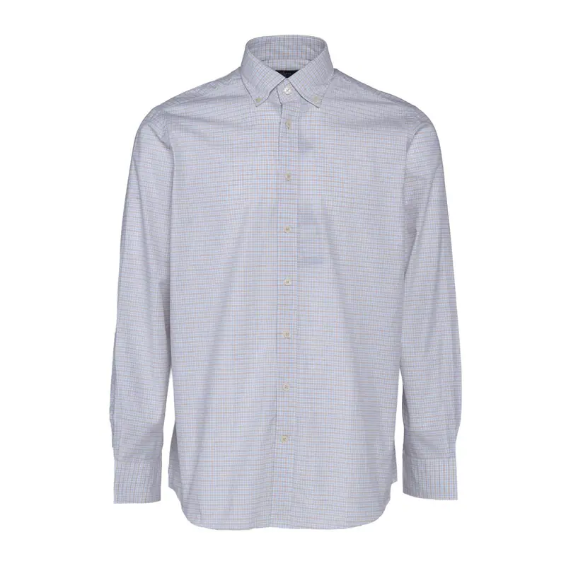 Hackett London Hemd Herren Bunt Kariert Baumwolle Button-Down Gr. L Neu