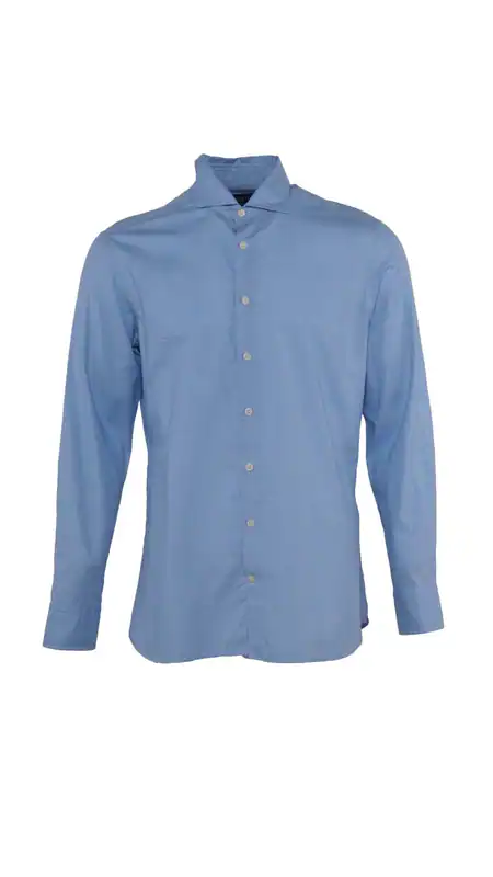 Hackett London Hemd Blau Baumwolle Slim Fit Gr. M Herren HM309530