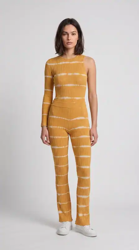 Sandro Set Zweiteiler Orange Wolle Hose Pullover Gr. 34 XS Damen SFPPU01848
