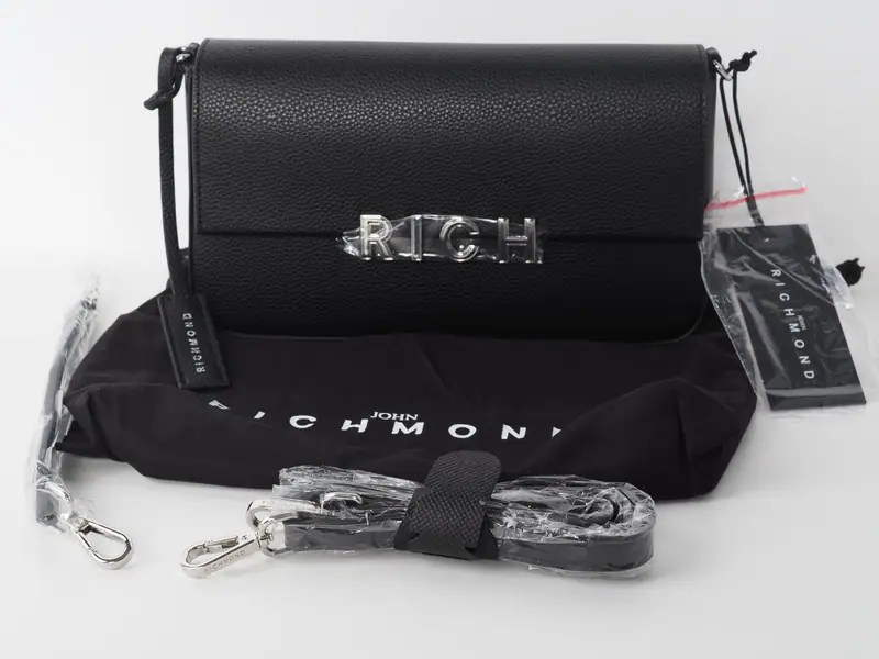 John Richmond Schultertasche Kunstleder Schwarz Damen HWA26007BO