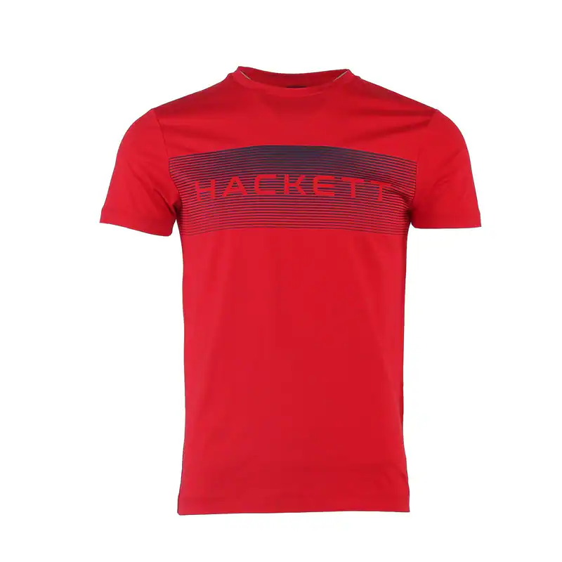 Hackett London Herren T-Shirt Rot 100% Baumwolle HM500675 Kurzarm Gr. XS