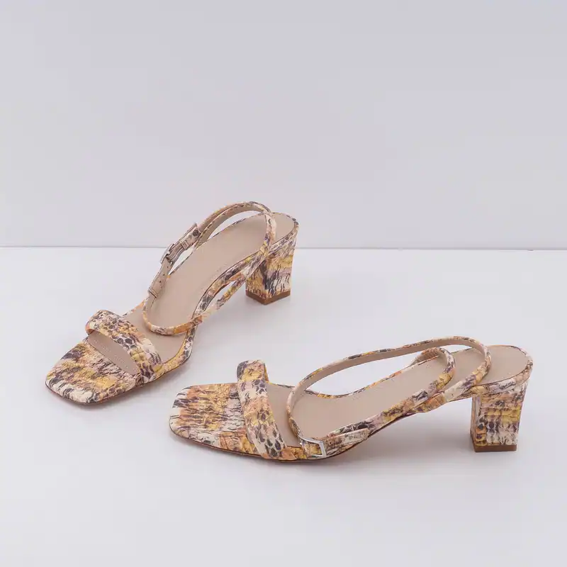 Sandro Paris Women's Shoes Sandals Leather Snake Skin Pattern Size 40 SFACH00418