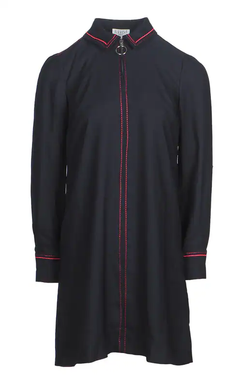 Claudie Pierlot Kleid Blau Gr. 38 Damen Hemdblusenkleid Minikleid CFPRO00347