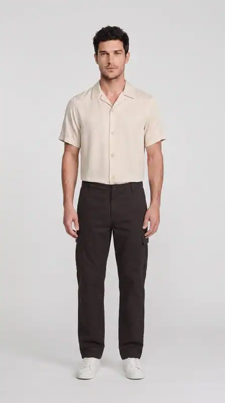 Sandro Cargohose Dunkelbraun Baumwolle Hose Cargo Gr. 46 S Herren SHPPA01193