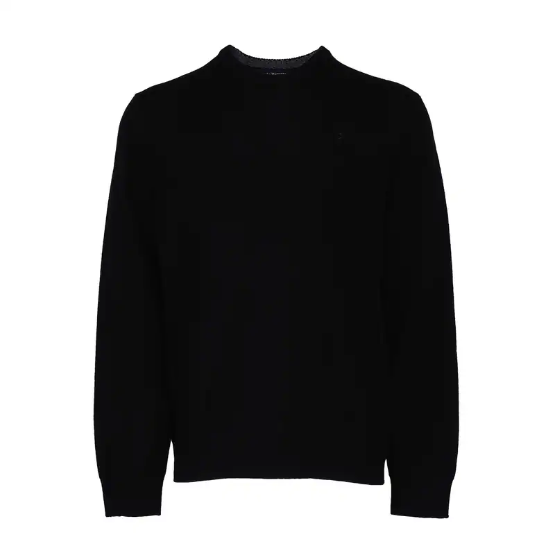 Hackett London Pullover Schwarz Rundausschnitt Wolle Gr. 2XL Herren HM702827