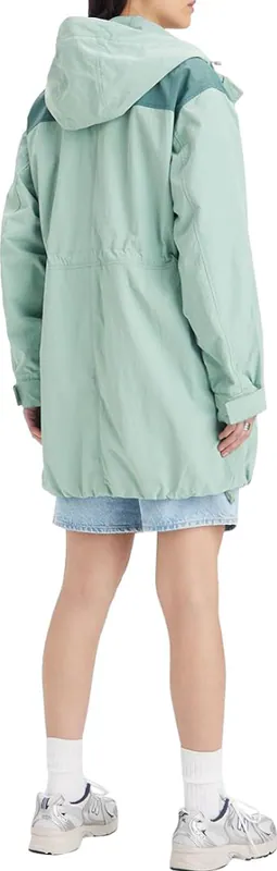 Levi's Regenjacke Grün Gr. XS Damen Jacke Oversized Kapuze A58660001