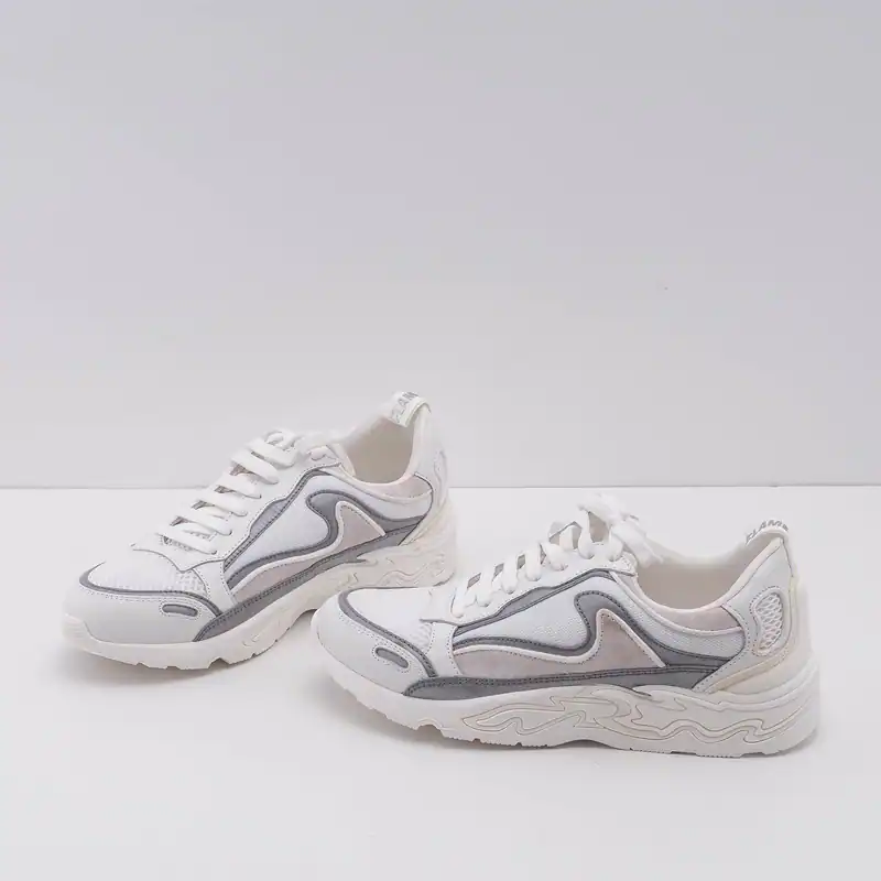 Sandro Damen Sneakers Weiß Leder Gr. 36 Sneaker Turnschuhe Flame SFACH00278