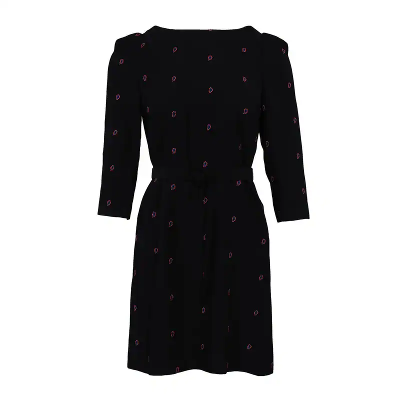 Claudie Pierlot Kleid Schwarz Gr. 34 Damen Bestickt Kleid Bestickung CFPRO00343