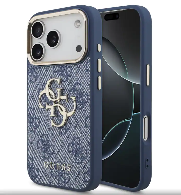 Guess hülle für iPhone 18 Pro / 17 Pro Case Cover Schutzhülle Blau