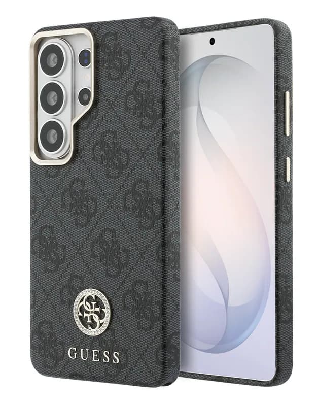 Guess Hülle für Samsung Galaxy S26 Ultra Schwarz Magnetisch hülle mit Gold Frame