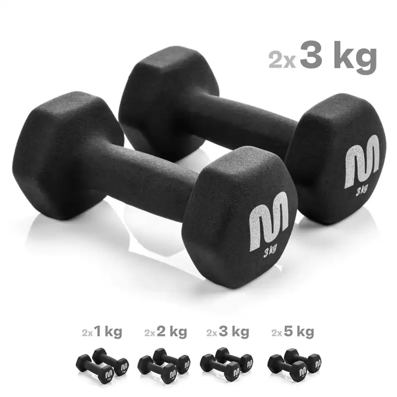 Kurzhanteln Gusseisen NEOPREN Hantelset Gewichte Fitness Aerobic 2er Set 1-5KG