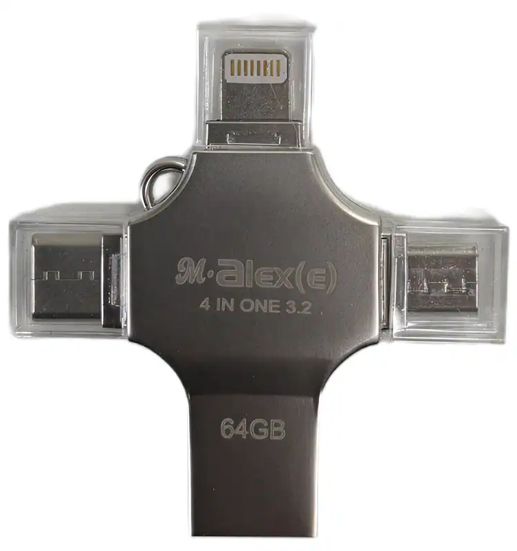 4in1 USB Stick 64GB 3.2 Typ C USB C | Lightning | Micro Flash iPhone Android
