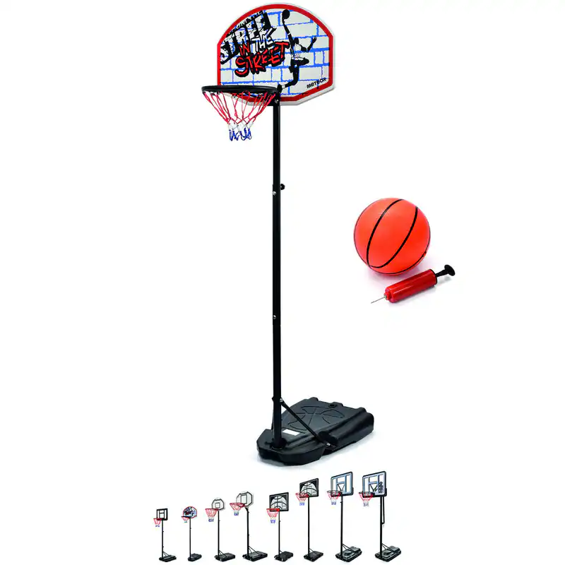 Basketballkorb mit Ständer wetterfest Korbanlage mit Ball & Pumpe🏀🏀140-190CM