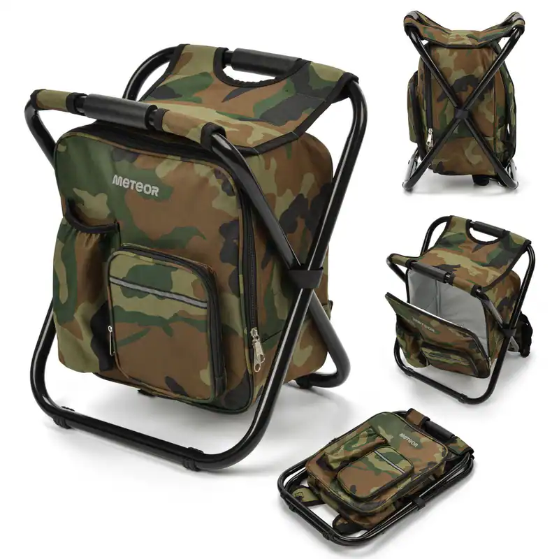 Campinghocker mit Rucksack Falthocker Gartenstuhl Klappstuhl Isolierung bis 80KG