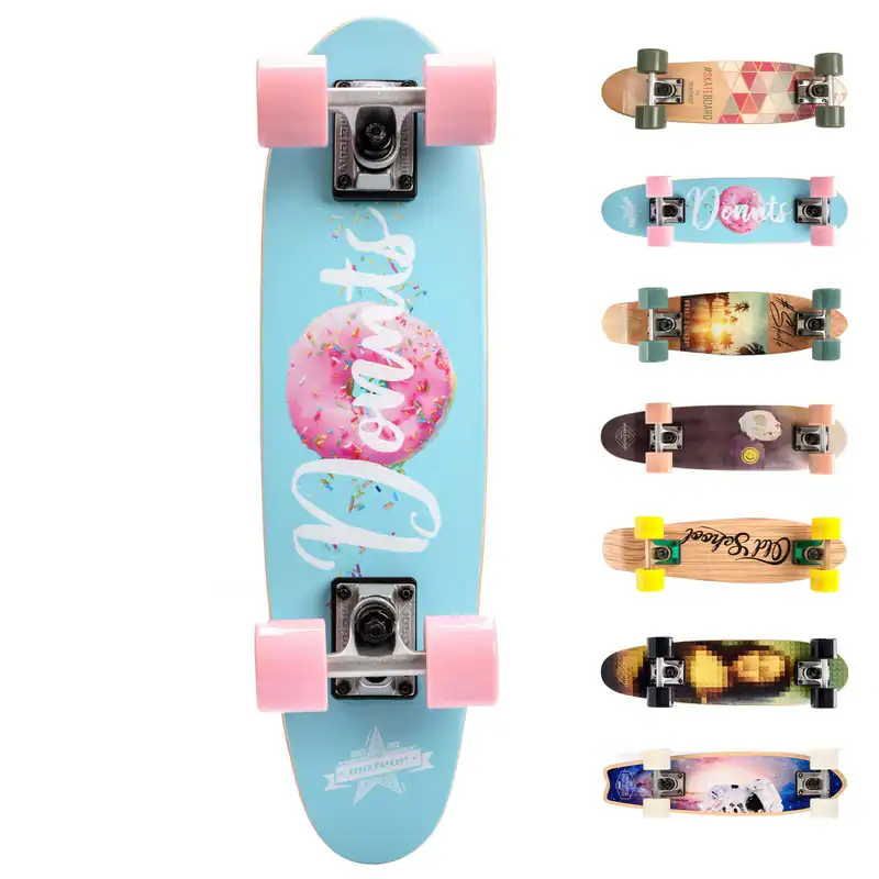 Skateboard Holz Board Kickboard Ahorn Kinder Old School Kanadischer ABEC-7 Skate