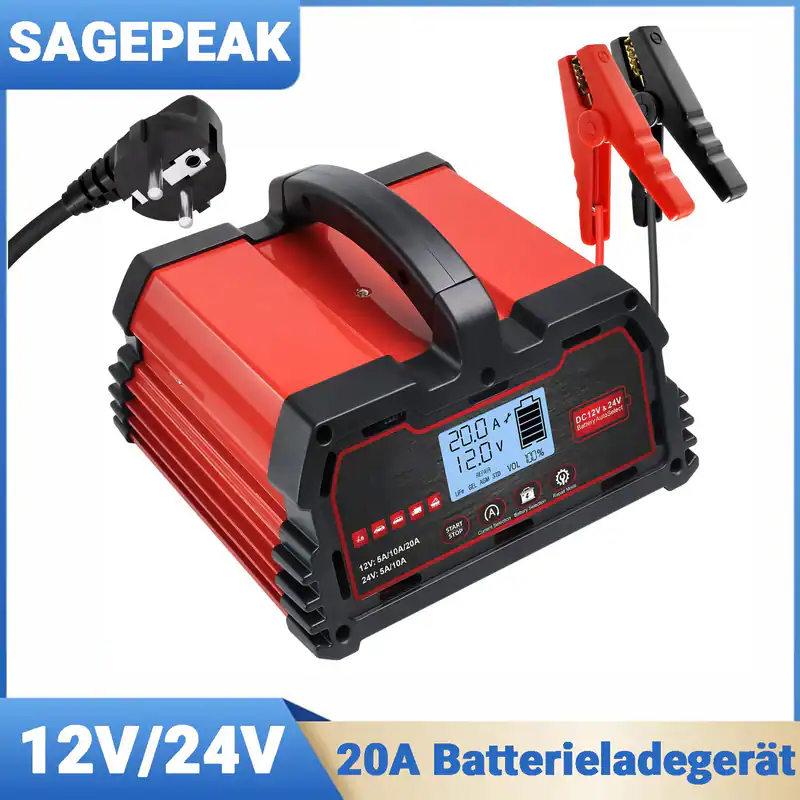 12V 20A Lithium Batterieladegerät 12V LiFePO4 Batterieladegerät Smart Charger