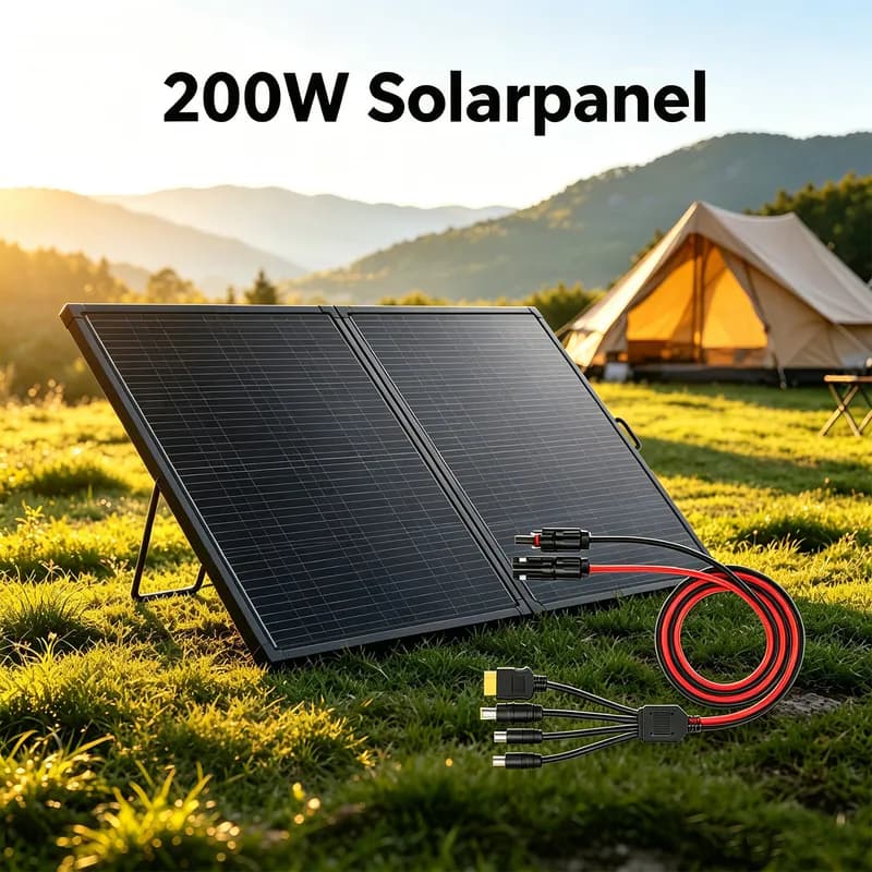 200W Solarpanel Faltbar Tragbar Solarmodul Wohnmobil für Tragbare Powerstations