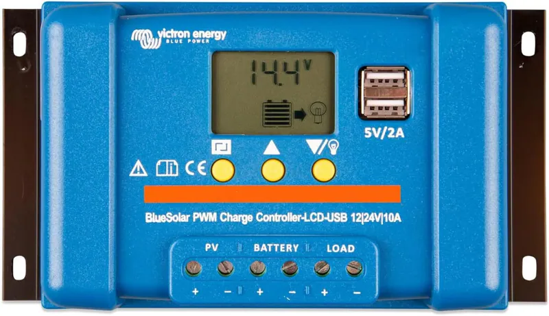 Victron BlueSolar PWM-LCD&USB Laderegler 12/24V-10A Solarladeregler SCC010010050